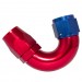 Cutter style Fittings dash-4 : Blue/Red unpolished