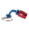 Key ring with light, red-blue